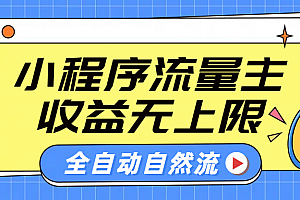 微信小程序流量主,自动引流玩法,纯自然流,收益无上限