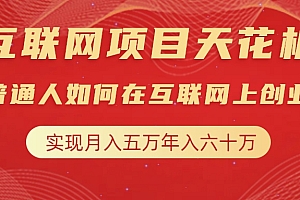 互联网项目终点站,普通人如何在互联网上创业,实现月入5w年入60w,改变思维,实现逆天改命