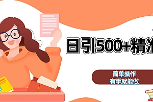 日引500+精准粉  简单操作 有手就能做