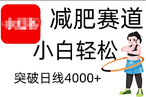 小红书减肥赛道,小白轻松日利润4000+