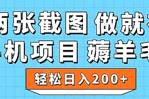 薅羊毛 手机项目 做就有 两张截图 轻松日入200+