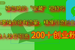 2025.5月最新被忽略的“宝藏”视频号,精准日引流200+