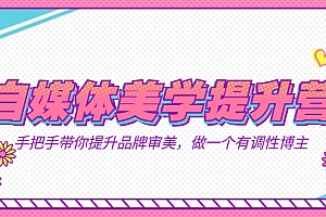 自媒体-美学提升营  手把手带你提升-品牌审美,做一个有调性博主(11节课)