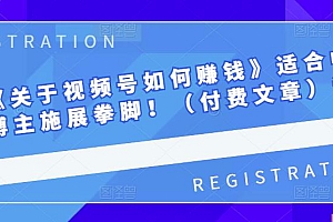 男儿国《关于视频号如何赚钱》适合中小视频博主施展拳脚!(付费文章)
