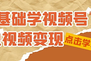 0基础学-视频号短视频变现:适合新人学习的短视频变现课(10节课)