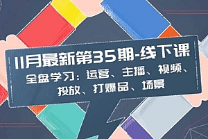11月最新-35期-线下课:全盘学习:运营、主播、视频、投放、打爆品、场景
