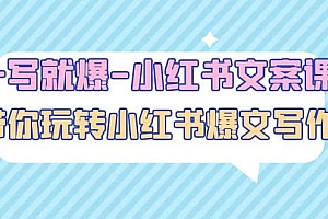 一写就爆-小红书文案课:带你玩转小红收爆文写作(45节课)