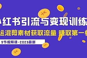 2023小红书引流与变现训练营:搬运混剪素材获取流量 赚取第一桶金(9节课)