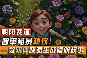 利用一款软件5分钟一条爆款睡前故事,简单粗暴精致!小白月入2w+