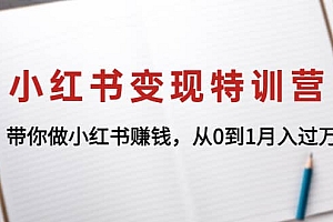 小红书变现特训营:带你做小红书项目