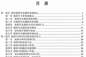 视频号-引流变现课:小流量大利润实战笔记  冲破传统思维 重塑品牌格局!