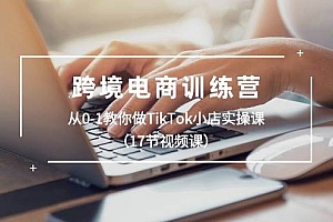 跨境电商训练营:从0-1教你做TikTok小店实操课(17节视频课)