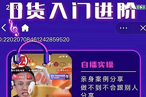 朱白板抖音带货进阶课,实操运营+主播不玩虚的