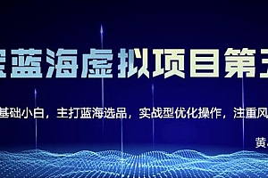 淘宝虚拟无货源3.0+4.0+5.0,适合零基础小白,主打蓝海选品,实战型优化操作