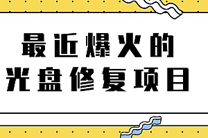 最近爆火的一单300元光盘修复项目,掌握技术一天搞几千元【教程+软件】