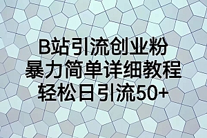 B站引流创业粉,暴力简单详细教程,轻松日引流50+