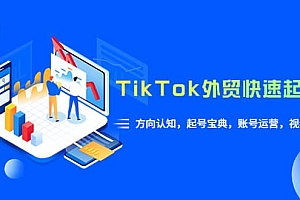 TikTok/外贸·快速起号课,方向认知,起号宝典,账号运营,视频拍摄(33节)
