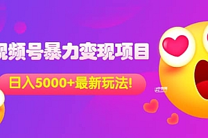 外面收费699的视频号暴力变现项目,日入5000+,简单易操作当天见效果