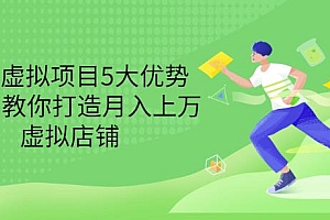 拆解虚拟项目5大优势,0基础教你打造月入上万虚拟店铺(无水印)