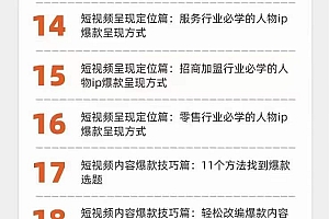 快手短视频引流变现赚钱全攻略:即学即用,小白变高手(价值980元)