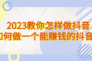 2023教你怎样做抖音,如何做一个能赚钱的抖音号(22节课)