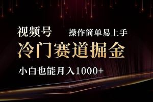 2024视频号三国冷门赛道掘金,操作简单轻松上手,小白也能月入1000+