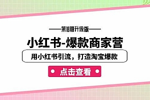 小红书-爆款商家营【第18期升级版】用小红书引流,打造淘宝爆款(16节课)