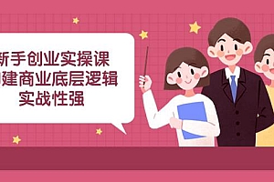 新手创业实操课:构建商业底层逻辑,实战性强(45节课)