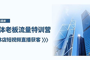 实体老板-流量特训营,实体店短视频直播获客(6节课)