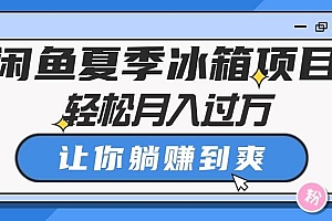 闲鱼夏季冰箱项目,轻松月入过万,让你躺赚到爽