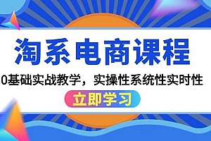 淘系电商课程,0基础实战教学,实操性系统性实时性(15节课)