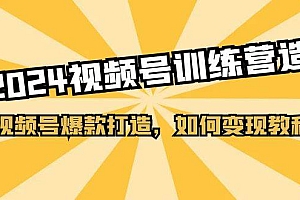 2024视频号训练营,视频号爆款打造,如何变现教程(20节课)