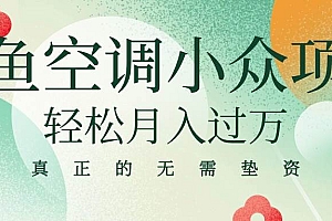 闲鱼卖空调小众项目 轻松月入过万 真正的无需垫资金