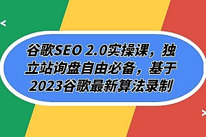 谷歌SEO 2.0实操课,独立站询盘自由必备,基于2023谷歌最新算法录制(94节
